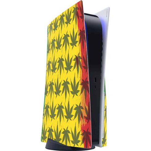 Marijuana Rasta Pattern PlayStation PS5 Skins